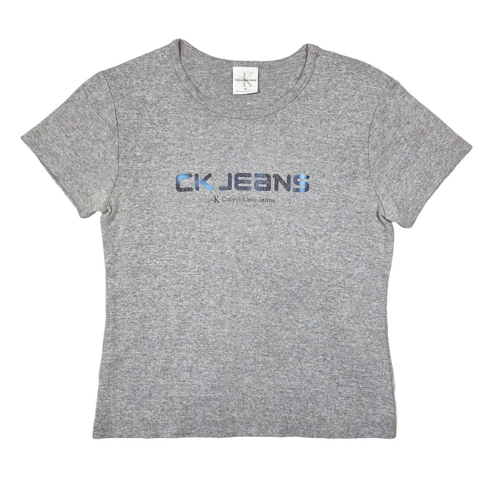 Vintage Calvin Klein Y2k Shirt Womens M Baby Tee 2000s Preppy Bratz Paris Hilton